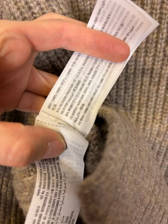 Abercrombie & Fitch Women's Brown Ribbed Button-Up Cardigan Sweater XXS - Picture 6 of 6